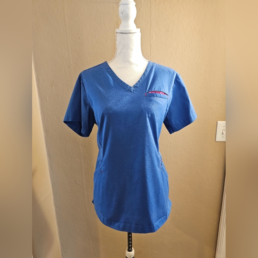 Womens Blue Scrup Top